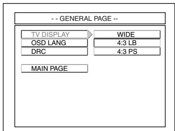 JVC TH-A25 - Press / to select (highlight) the menu item you want to adjust. - 2