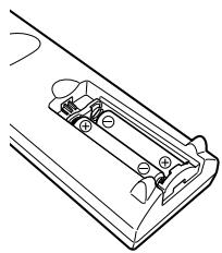 JVC TH-A5 - Insert batteries. Make sure to match the polarity: (+) to (+) and (-) to (-). - 1