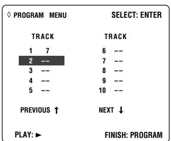 JVC TH-A5 - Press or to select a track number, then ENTER. - 1