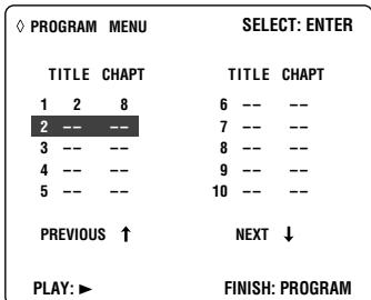JVC TH-A5 - Press or to select a chapter number, then ENTER. - 1