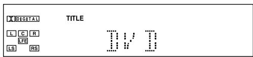 JVC TH-A5 - Indications on the display for each surround - 1