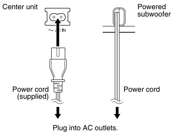 JVC TH-M303 - Connecting the power cord - 1