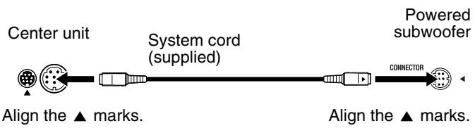JVC TH-M303 - Connecting the powered subwoofer - 1