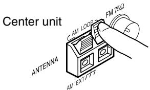 JVC TH-M303 - Connecting AM (MW) loop antenna - 1