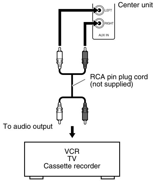 JVC TH-S5 - Connecting to an analog component - 1