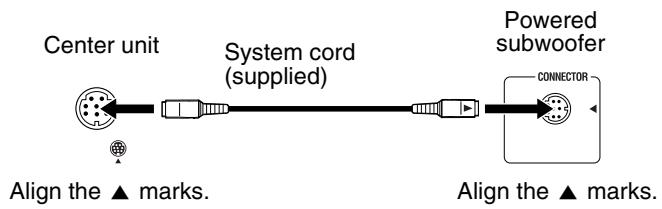 JVC TH-S8 - Connecting the powered subwoofer - 1