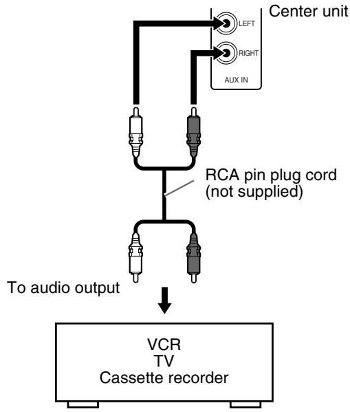 JVC TH-S8 - Connecting to an analog component - 1