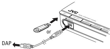 JVC UX-EP25 - To connect the USB mass storage class device - 1