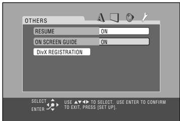 JVC UX-GD7 - OTHERS Setup Menu - 1