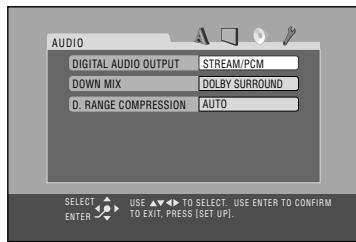 JVC UX-GD7 - ■ AUDIO Setup Menu - 1