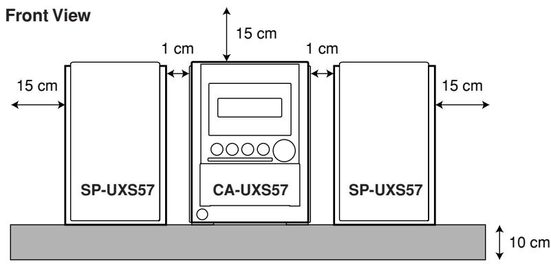 JVC UX-S57 - CAUTION: Proper Ventilation - 1