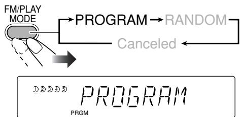 JVC UX-S77 - Before starting playback, activate Program Play. - 1