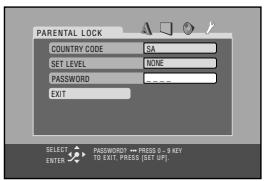 JVC UX-S77 - Display the PARENTAL LOCK sub menu. - 1