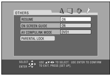 JVC UX-S77 - OTHERS Setup Menu - 1
