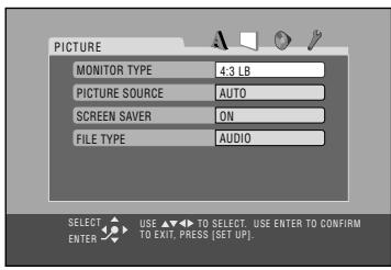JVC UX-S77 - PICTURE Setup Menu - 1
