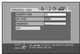JVC UX-S77 - Enter the PARENTAL LOCK submenu. - 2