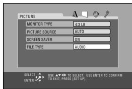 JVC UX-S77 - Select the item you want to adjust. - 2