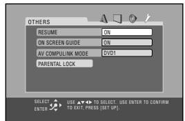 JVC UX-S77 - Select the OTHERS Setup Menus. - 2
