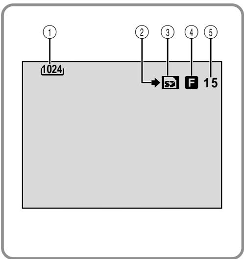 JVC GR-DVL365 - LCD Monitor/Viewfinder Indications During Memory Card Recording Only (GR-DVL767/DVL367/DVL365 only) - 1