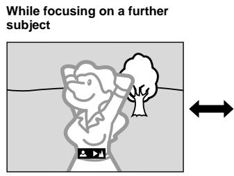 While focusing on a further subject