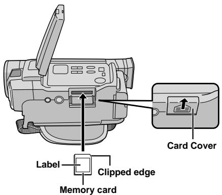 Card Cover Label Clipped edge Memory card