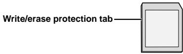 Write/erase protection tab—