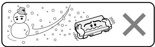 Cartoon illustration showing a snowman and a train with a 'X' symbol, likely indicating a collision or failure.