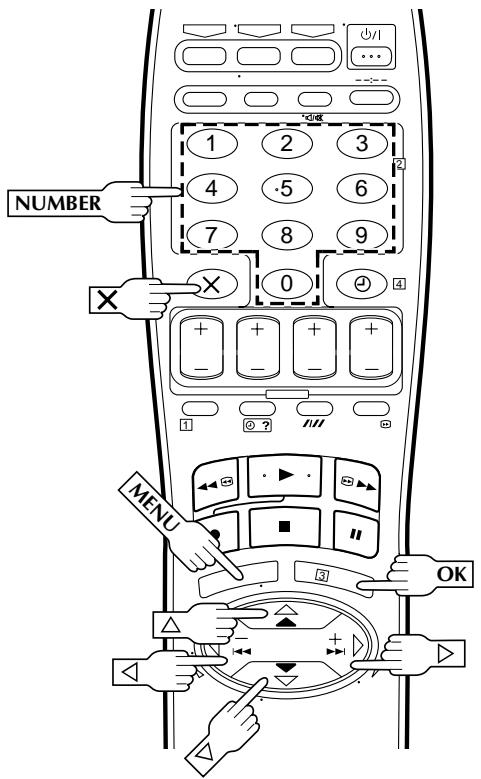NUMBER MENU OK
