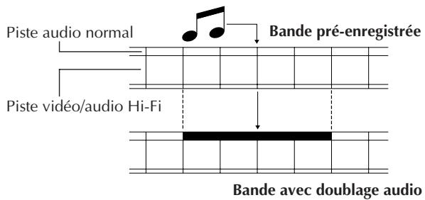 Piste audio normal Piste vidéo/audio Hi-Fi Bande pré-enregistrée Bande avec doublage audio