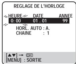 JVC HR-S8600EU - ACCES A L'ECRAN "REGLAGE DE L'HORLOGE" - 2