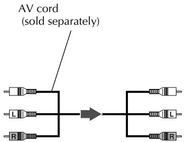 JVC KV-V8 - Connection to a video camera - 3