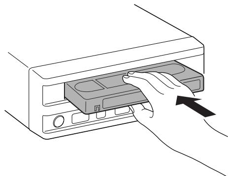 JVC KV-V8 - Introduction de la cassette dans le compartiment de cassette. - 1