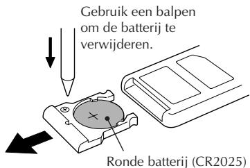 JVC KV-V8 - De batterij in de batterijhouserplaatsen - 1