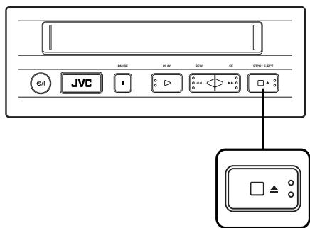 JVC KV-V8 - Verwijdenen van een cassette uit de videospeler - 1