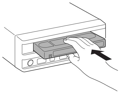 JVC KV-V8 - Een cassette in het cassettevakplaatsen - 1