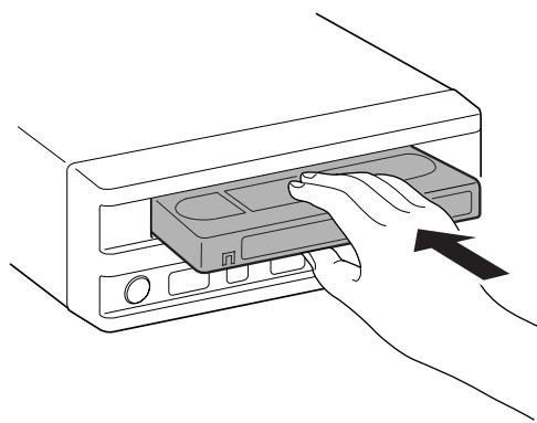 JVC KV-V8 - Inserting cassette into the cassette compartment - 1