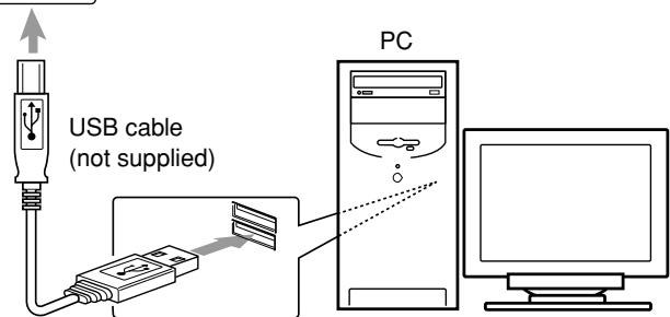 JVC RX-D301S - Connect the receiver to the PC using a USB cable (not supplied). - 2