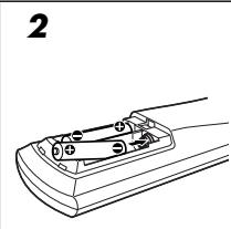 JVC RX-D301S - Putting batteries in the remote control - 2