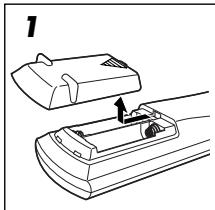 JVC RX-D301S - Putting batteries in the remote control - 1
