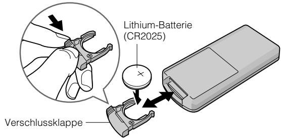 JVC CU-VD40ER - Vorbereitung der Fernbedienung - 1
