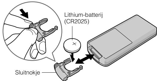 JVC CU-VD40ER - De batterij weer inzetten - 1