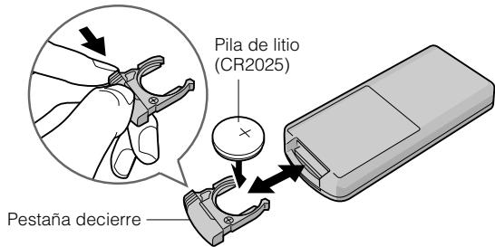 JVC CU-VD40ER - Preparación del mando a distancia - 1