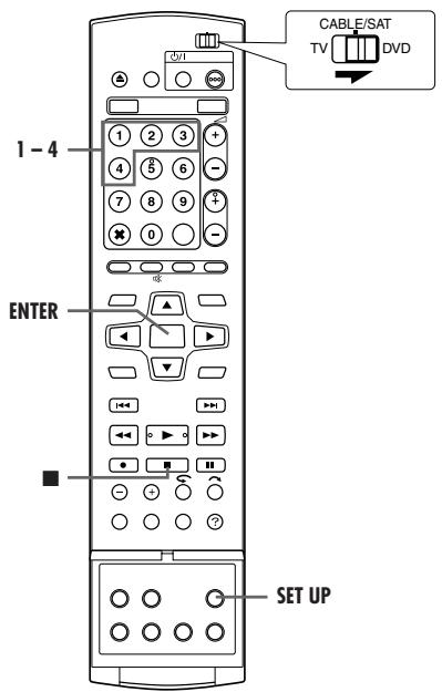 JVC DR-MH20S - Commutation de code 1/2/3/4 de télécommande - 2