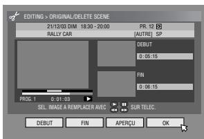 JVC DR-MH20S - Suppression d'une partie du titre que vous ne souhaitez pas garder (platine DVD seulement) - 1