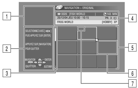 NAVIGATION > ORIGINAL 0026 [FISH WORLD] 143 MIN 25/12/04 JEU 10:00 - 10:15 PR. 3 FROG WORLD [HOBBY] EP SELECTIONEZ AVEC [←] PUS APPROVEZ SUR (ENTER) APPLYEZ SUR (NAVIGATION) POUR QUITTER NAVIGATION ENTER QUITTER SELECTOME 1 2 3 4 5 6 7