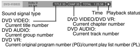 JVC FS-XA1 - Information displayed on the status bar - 1