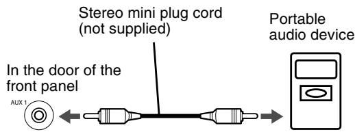 JVC FS-XA1 - Connecting with a portable audio device - 1