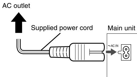 JVC FS-XA1 - Connecting the power cord - 1