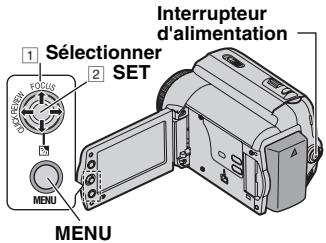 JVC GR-D822EX - Modification des réglages des menus - 1