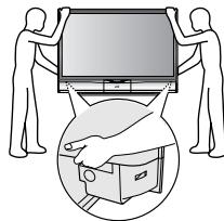 JVC HD-56ZR7U - Ne tenez pas l'écran par son cadre quand vous déplacez le téléviseur ! - 1